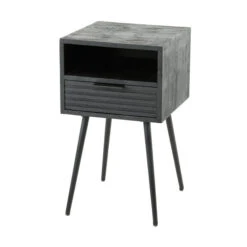 Nachtkastje Zwart Mangohout -BEPUREHOME Winkel nachtkastje zwart mangohout marina giani 05