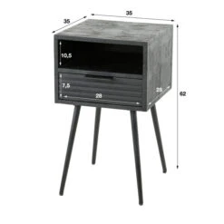 Nachtkastje Zwart Mangohout -BEPUREHOME Winkel nachtkastje zwart mangohout marina giani 06