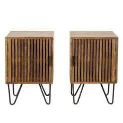 Nachtkastjes Mangohout Set Van 2 -BEPUREHOME Winkel nachtkastjes mangohout set van 2 tweak giani 01