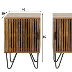 Nachtkastjes Mangohout Set Van 2 -BEPUREHOME Winkel nachtkastjes mangohout set van 2 tweak giani 06