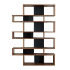 Hoge Boekenkast Walnoot 220 Cm 7 Hoge Boekenkast Walnoot 220 Cm -BEPUREHOME Winkel noten boekenkast tundo amavel 220 zwart 800x800 1