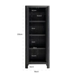 Hoge Zwarte Wandkast -BEPUREHOME Winkel richmond interiors baccarat hoge zwarte wandkast 05