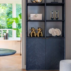 Zwarte Vakkenkast Met Visgraat -BEPUREHOME Winkel richmond interiors blackbone zwarte vakkenkast met visgraat 010