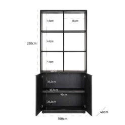 Zwarte Vakkenkast Met Visgraat -BEPUREHOME Winkel richmond interiors blackbone zwarte vakkenkast met visgraat 011