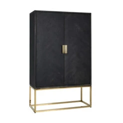 Zwarte Visgraat Wandkast