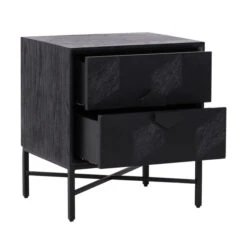 Zwart Nachtkastje Van Hout -BEPUREHOME Winkel richmond interiors blax zwart nachtkastje van hout 05