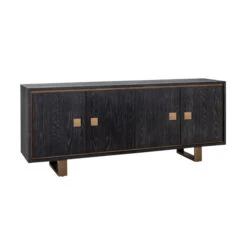 Zwart Dressoir Met Goud -BEPUREHOME Winkel richmond interiors hunter zwart dressoir met goud 01