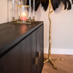 Zwart Dressoir Met Goud -BEPUREHOME Winkel richmond interiors hunter zwart dressoir met goud 05