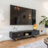 Zwart Tv-meubel Met Goud -BEPUREHOME Winkel richmond interiors hunter zwart tv meubel met goud 04