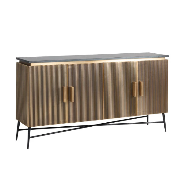 Dressoir Goud Met Marmer 4 Dressoir Goud Met Marmer - Afbeelding 2