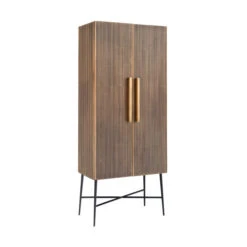 Gouden Wandkast Ribbelmotief -BEPUREHOME Winkel richmond interiors ironville gouden wandkast ribbelmotief 01