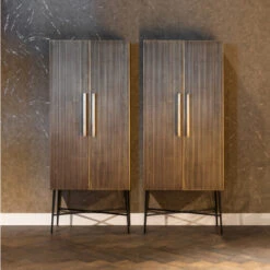 Gouden Wandkast Ribbelmotief -BEPUREHOME Winkel richmond interiors ironville gouden wandkast ribbelmotief 04