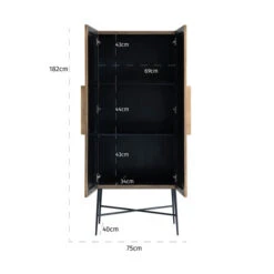 Gouden Wandkast Ribbelmotief -BEPUREHOME Winkel richmond interiors ironville gouden wandkast ribbelmotief 06