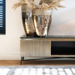 Tv-meubel Messing En Marmer -BEPUREHOME Winkel richmond interiors ironville tv meubel messing en marmer 08