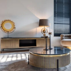 Tv-meubel Messing En Marmer -BEPUREHOME Winkel richmond interiors ironville tv meubel messing en marmer 09