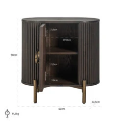 Ovaal Nachtkastje -BEPUREHOME Winkel richmond interiors luxor ovaal nachtkastje 05