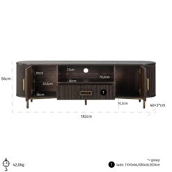 Ovaal Tv-meubel -BEPUREHOME Winkel richmond interiors luxor ovaal tv meubel 05