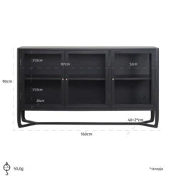 Dressoir Glazen Deuren -BEPUREHOME Winkel richmond interiors montfort dressoir met glazen deuren 05