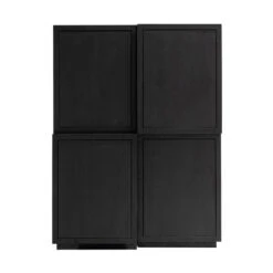 Wandkast Zwart Eiken Hout 8 Wandkast Zwart Eiken Hout -BEPUREHOME Winkel richmond interiors oakura tetrad wandkast zwart eiken hout 03