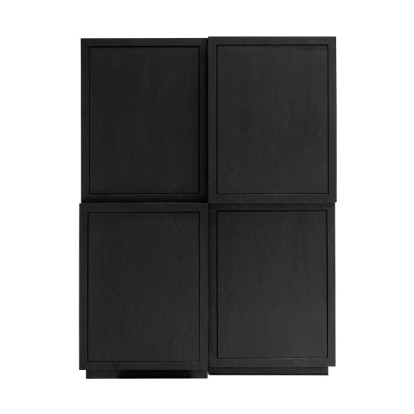 Wandkast Zwart Eiken Hout 5 Wandkast Zwart Eiken Hout - Afbeelding 3