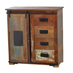 Wandkast Van Gerecycled Hout