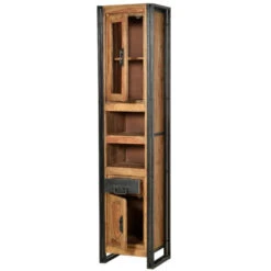 Smalle Vitrinekast Van Sheesham Hout -BEPUREHOME Winkel staande kast lavis havel 03 800x800 1