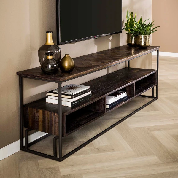 Teakhouten Tv-meubel Versailles 3 Teakhouten Tv-meubel Versailles