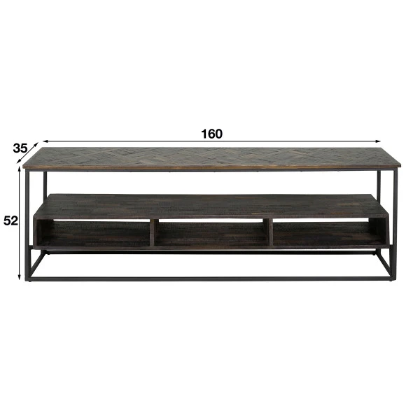 Teakhouten Tv-meubel Versailles 7 Teakhouten Tv-meubel Versailles - Afbeelding 5