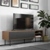 Tv-meubel -BEPUREHOME Winkel temahome ampere tv meubel grijs met walnoot 01 1