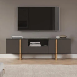 Modern Tv-meubel Met Eiken 14 Modern Tv-meubel Met Eiken -BEPUREHOME Winkel tenzo birka modern tv meubel antraciet met eiken 0 1