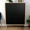 Eiken Wandkast Mat Zwart 1 Eiken Wandkast Mat Zwart -BEPUREHOME Winkel tenzo flow eiken wandkast zwart 01 2