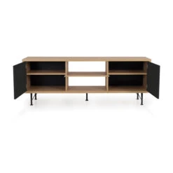 Eiken Tv-meubel Mat Zwart -BEPUREHOME Winkel tenzo flow tv meubel eiken 03