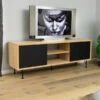 Eiken Tv-meubel Mat Zwart -BEPUREHOME Winkel tenzo flow tv meubel eiken zwart 01 2