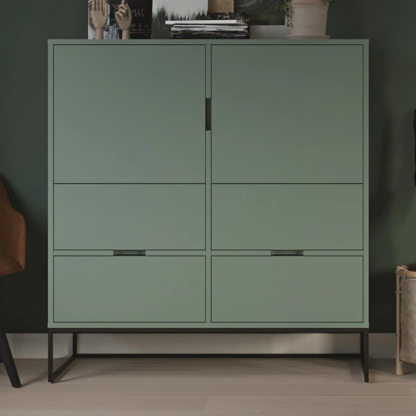 Breede Scandinavisch Wandkast 3 Breede Scandinavisch Wandkast