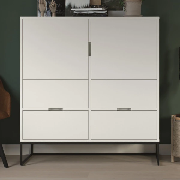 Breede Scandinavisch Wandkast 4 Breede Scandinavisch Wandkast - Afbeelding 2