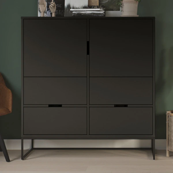 Breede Scandinavisch Wandkast 5 Breede Scandinavisch Wandkast - Afbeelding 3