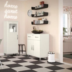 Klein Retro Dressoir -BEPUREHOME Winkel tenzo malibu klein retro dressoir wit 02 1