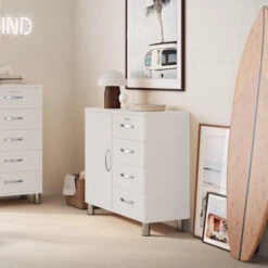 Klein Retro Dressoir -BEPUREHOME Winkel tenzo malibu klein retro dressoir wit 04 1