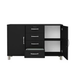 Retro Dressoir 12 Retro Dressoir -BEPUREHOME Winkel tenzo malibu retro dressoir zwart 01 1