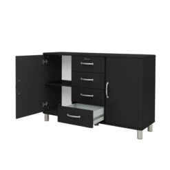 Retro Dressoir 11 Retro Dressoir -BEPUREHOME Winkel tenzo malibu retro dressoir zwart 04 1