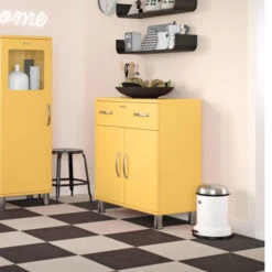 Retro Lockerkast -BEPUREHOME Winkel tenzo malibu retro lockerkast geel 04 1