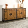 Industrieel Dressoir Mangohout -BEPUREHOME Winkel tower living basto bruin houten dressoir 03