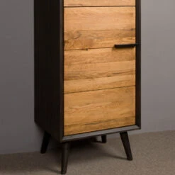 Smalle Wandkast Eiken Linksdraaiend -BEPUREHOME Winkel tower living bresso smalle wandkast eiken linksdraaiend 02