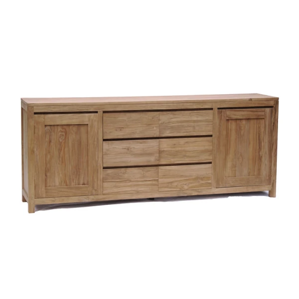 Dressoir Teak Onbehandeld 220 Cm - Afbeelding 2