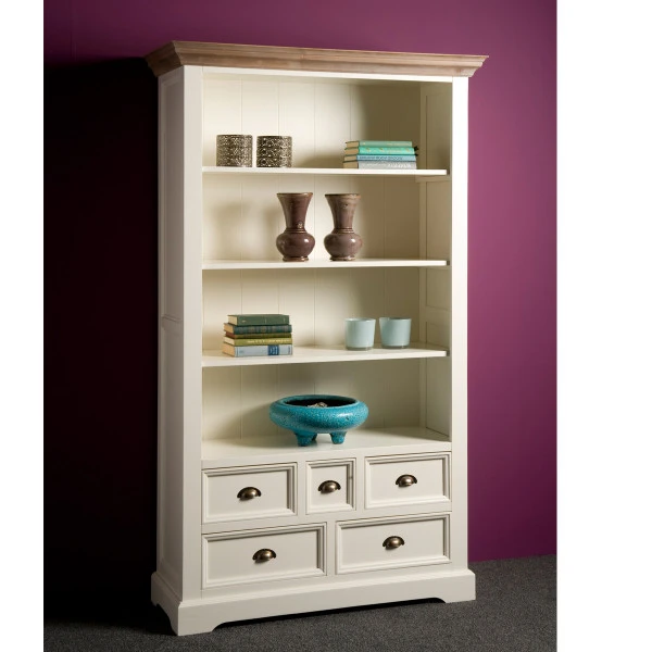 Witte Boekenkast Landelijk 3 Witte Boekenkast Landelijk