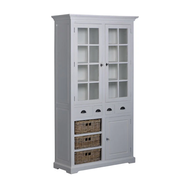 Landelijke Vitrinekast Met Manden 4 Landelijke Vitrinekast Met Manden - Afbeelding 2