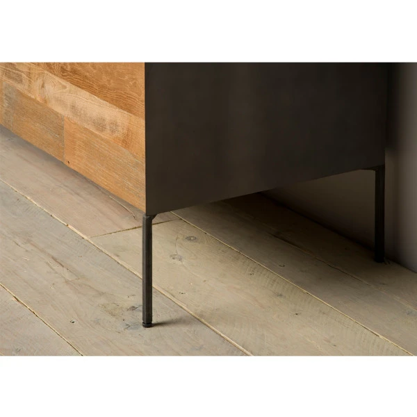 Tv-meubel Staal En Hout 166 Cm 4 Tv-meubel Staal En Hout 166 Cm - Afbeelding 2