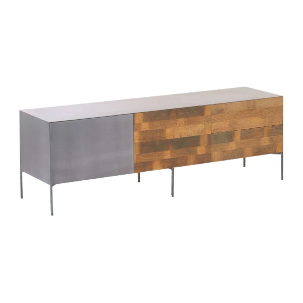 Tv-meubel Staal En Hout 166 Cm 5 Tv-meubel Staal En Hout 166 Cm - Afbeelding 3