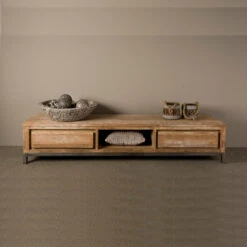 Teak Tv-meubel 180 Cm -BEPUREHOME Winkel tower living venetie tv meubel teak 180 01 1