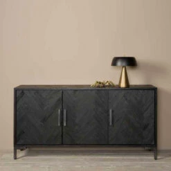 Zwarte Vissengraat Dressoir